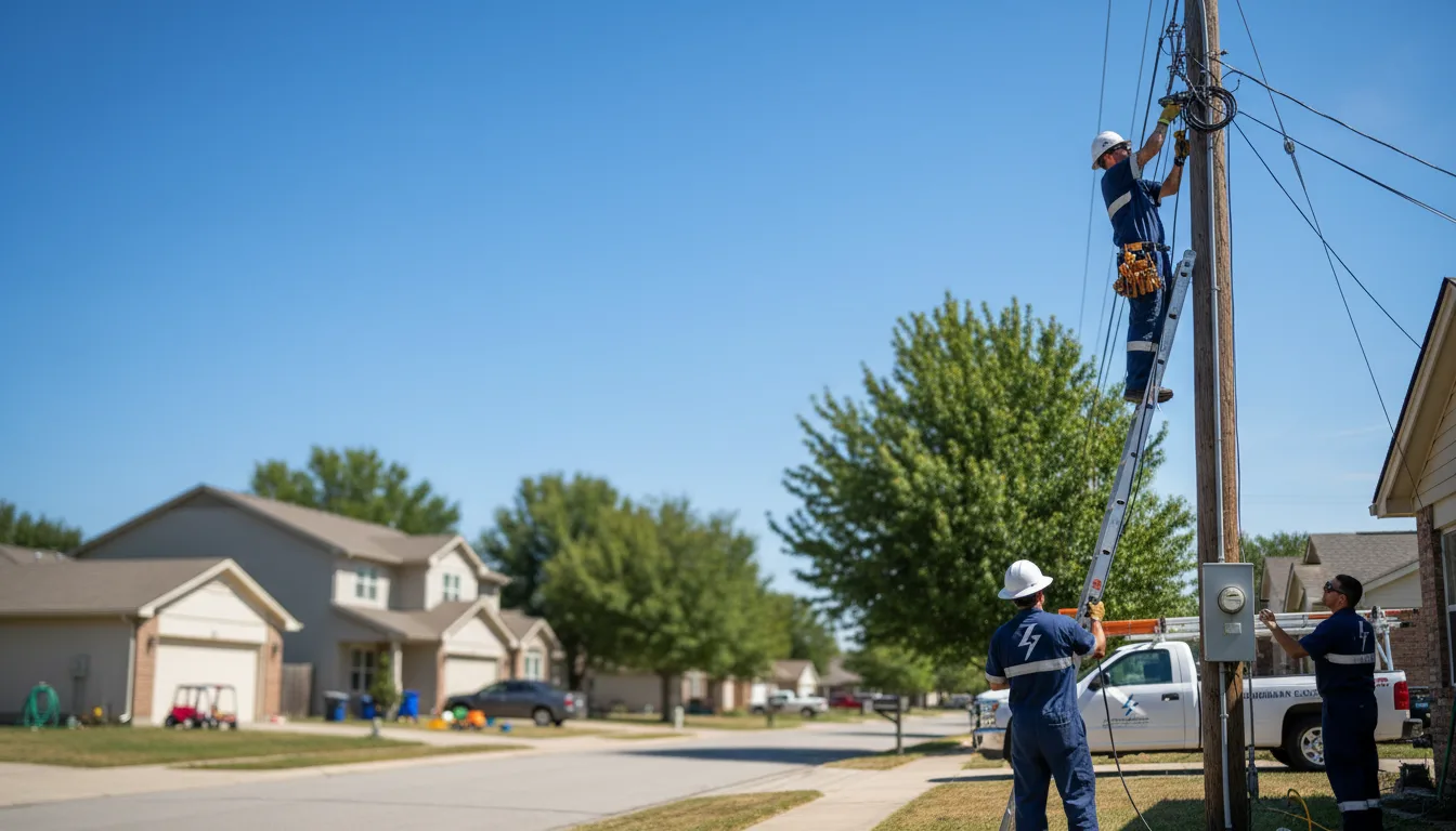 Residential electrician providing installation services in Mapleton, IL